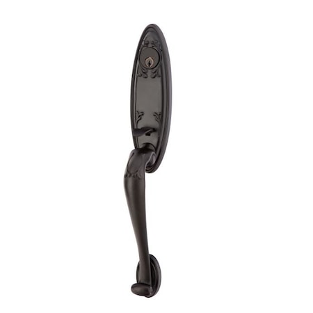 Emtek Flat Black Handleset 471112OCLFBLH 471112OCLFBLH